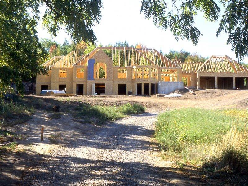 Window & door framing is very easy on site with SIPs, even with complex plans like this home.