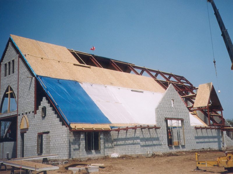 St. Alexander's in Fonthill uses Thermapan roof SIPs for it's 21,000 sq ft roof.