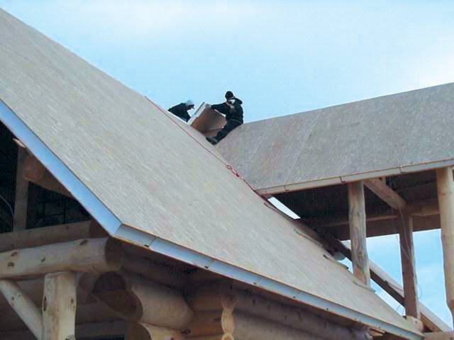 Thermapan SIP roof panels are ideal for log homes